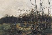 William Stott of Oldham Woodgathering oil painting on canvas
